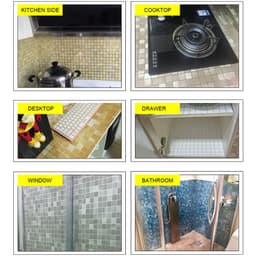 image-Bathroom Waterproof Tiles Wall Sticker Self-Adhesive Kitchen Stove Oil-Proof Fireproof Wallpaper Aluminum Foil Decorative Film
