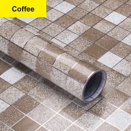 image-Bathroom Waterproof Tiles Wall Sticker Self-Adhesive Kitchen Stove Oil-Proof Fireproof Wallpaper Aluminum Foil Decorative Film
