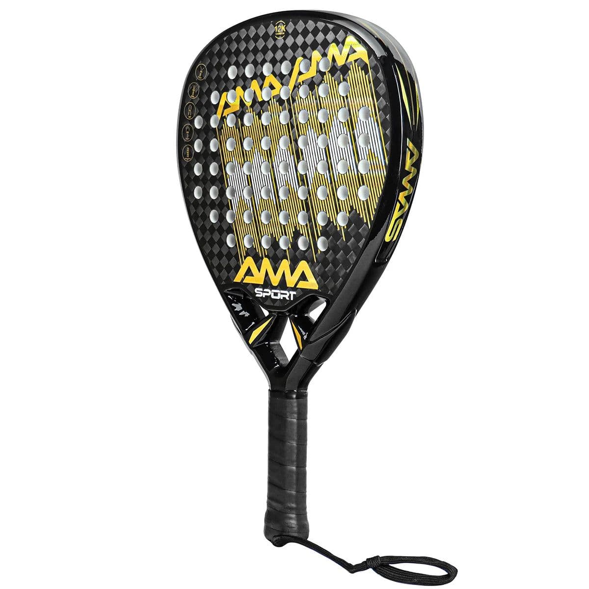 image-AMASPORT Padel Racket with Cover 3k/12K/18K Carbon EVA Soft Padel Paddle Tennis Racket Diamond Shape High Quality Raqueta Paddel