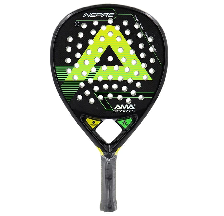 image-AMASPORT Padel Racket with Cover 3k/12K/18K Carbon EVA Soft Padel Paddle Tennis Racket Diamond Shape High Quality Raqueta Paddel