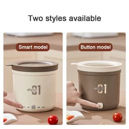 image-DMWD Mini Rice Cooker Multifunction Skillet 1L Noodle Cooking Pot Egg Omelette Frying Pan Hotpot Baby Food Stew Cup Soup Heater