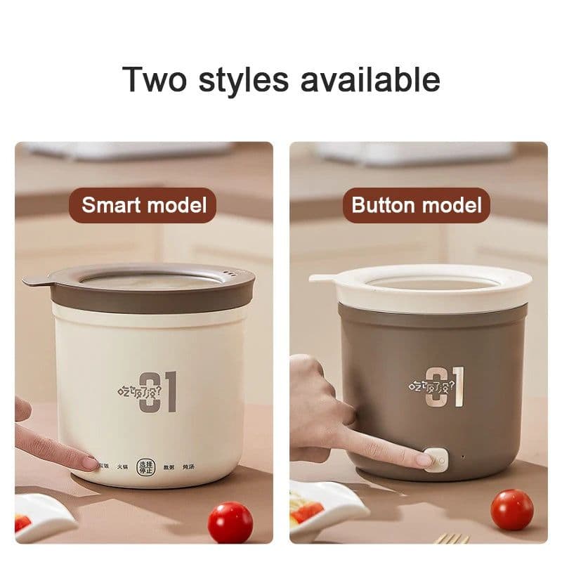 image-DMWD Mini Rice Cooker Multifunction Skillet 1L Noodle Cooking Pot Egg Omelette Frying Pan Hotpot Baby Food Stew Cup Soup Heater