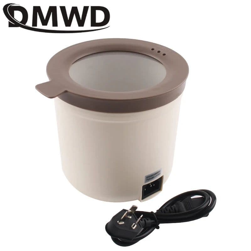 image-DMWD Mini Rice Cooker Multifunction Skillet 1L Noodle Cooking Pot Egg Omelette Frying Pan Hotpot Baby Food Stew Cup Soup Heater