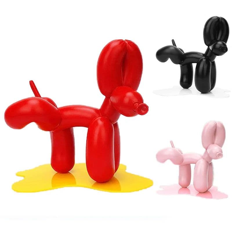 image-New Peeing Balloon Dog Sculpture Resin Crafts Animal Interior Statue Home Room Decor Decoration Nordic Sculptures and Figurines