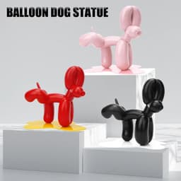image-New Peeing Balloon Dog Sculpture Resin Crafts Animal Interior Statue Home Room Decor Decoration Nordic Sculptures and Figurines