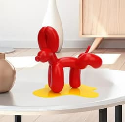 image-New Peeing Balloon Dog Sculpture Resin Crafts Animal Interior Statue Home Room Decor Decoration Nordic Sculptures and Figurines