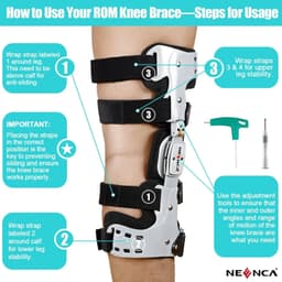 image-NEENCA Unloader ROM Knee Brace Hinged Stabilizer Adjustable Recovery Support for ACL MCL PCL Injury Meniscus Tear Arthritis