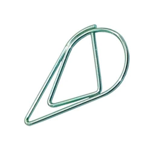 image-60 Pcs 6 Colors Metal Material Drop Shape Paper Clips Funny Kawaii Bookmark Office Shool Stationery Marking Clips
