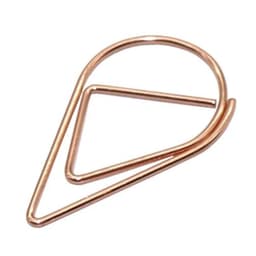 image-60 Pcs 6 Colors Metal Material Drop Shape Paper Clips Funny Kawaii Bookmark Office Shool Stationery Marking Clips