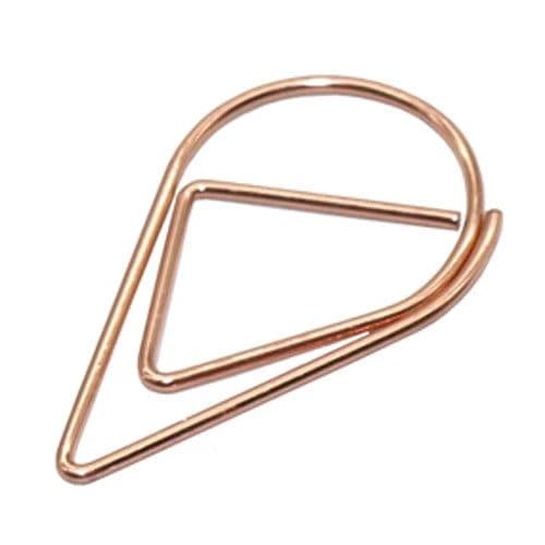 image-60 Pcs 6 Colors Metal Material Drop Shape Paper Clips Funny Kawaii Bookmark Office Shool Stationery Marking Clips