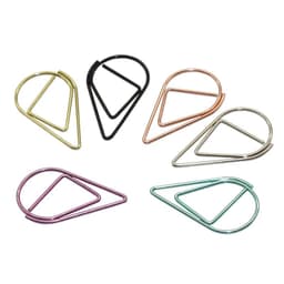 image-60 Pcs 6 Colors Metal Material Drop Shape Paper Clips Funny Kawaii Bookmark Office Shool Stationery Marking Clips