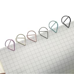 image-60 Pcs 6 Colors Metal Material Drop Shape Paper Clips Funny Kawaii Bookmark Office Shool Stationery Marking Clips