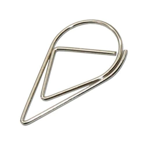 image-60 Pcs 6 Colors Metal Material Drop Shape Paper Clips Funny Kawaii Bookmark Office Shool Stationery Marking Clips