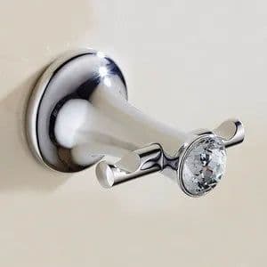 image-Stainless Steel Chrome Plated Bathroom Hardware Set Towel Rack Toilet Paper Holder Towel Bar Hook Bathroom Accessories Set