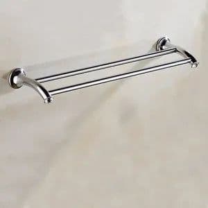 image-Stainless Steel Chrome Plated Bathroom Hardware Set Towel Rack Toilet Paper Holder Towel Bar Hook Bathroom Accessories Set