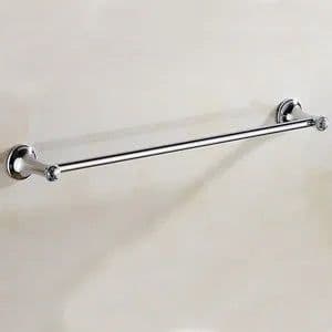 image-Stainless Steel Chrome Plated Bathroom Hardware Set Towel Rack Toilet Paper Holder Towel Bar Hook Bathroom Accessories Set