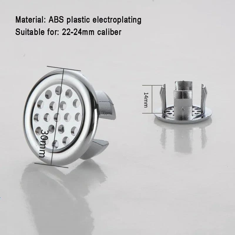 image-Bathroom Basin Faucet Sink Overflow Cover Brass Six-foot Ring Insert Replacement Hole Cover Cap Chrome Trim Bathroom Accessories