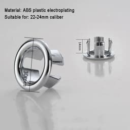 image-Bathroom Basin Faucet Sink Overflow Cover Brass Six-foot Ring Insert Replacement Hole Cover Cap Chrome Trim Bathroom Accessories