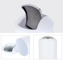 image-6Pcs Plastic Bathroom Accessories Set Bath Ensemble Soap Dish Trash Can Toilet Brush Necessities Brush Holder Trash Can Set