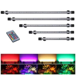image-Waterproof RGB LED Aquarium Lights Fish Tank Light Diving Lighting Aquarium Submersible Remote Control Lamp Amphibious