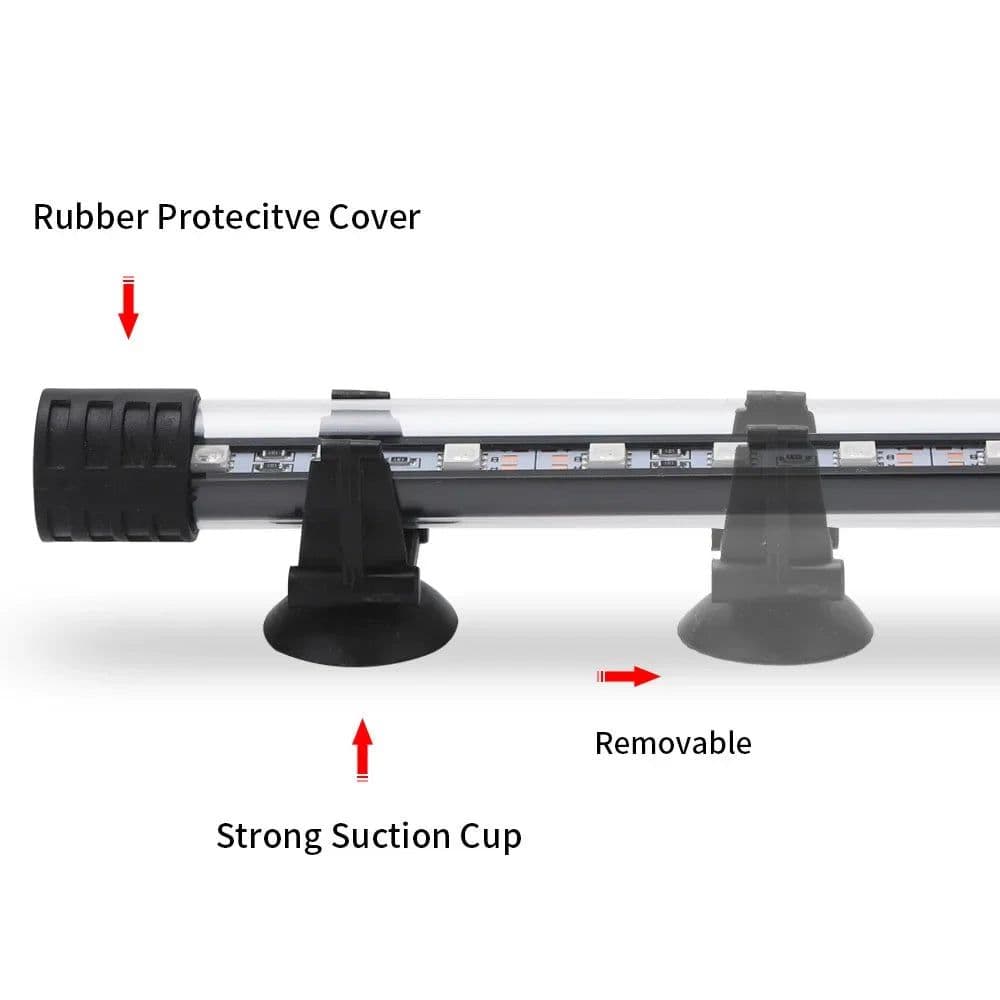 image-Waterproof RGB LED Aquarium Lights Fish Tank Light Diving Lighting Aquarium Submersible Remote Control Lamp Amphibious