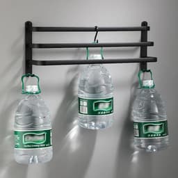 image-Towel Bar 30-60 CM Multi Rod Holder Bathroom Accessories Wall Rail Organizer Hook Hanger Aluminum Storage Rack Matte Black Shelf