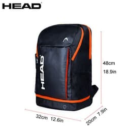 image-Genuine HEAD Tennis Backpack 1-2 Tenis Racket Bag Polyester Portable Adult HEAD Tennis Padel Raquete Storage Bag Shoes Warehouse