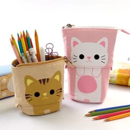 image-Kawaii Pencil Cases for Girls Boys Zipper Cute Cat Pencil Box School Supplies Stationery Gift Pop Up Pouchs Trousse Scolaire
