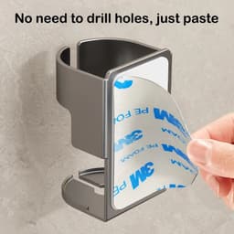 image-BGRORIO Electric Toothbrush Holder Space Saving Traceless Bathroom Self-adhesive Wall-mounted Toothbrush Storage Base