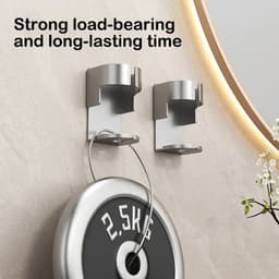image-BGRORIO Electric Toothbrush Holder Space Saving Traceless Bathroom Self-adhesive Wall-mounted Toothbrush Storage Base