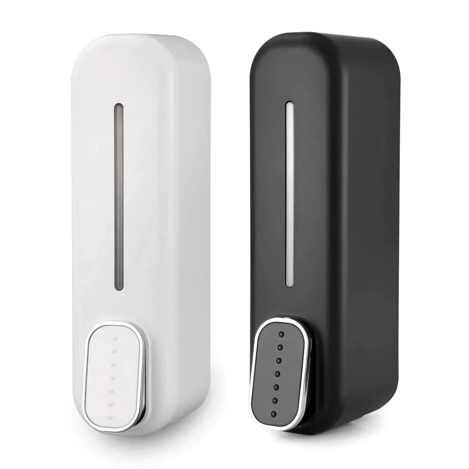 image-300ml Wall Mount Soap Dispenser Manual Shampoo Shower Gel Dispenser Lotion Container Liquid Hand Soap Dispenser for Bathroom
