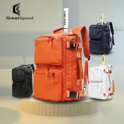image-Greatspeed Padel Bag Beach Tennis Bag Men Women's Gym Bag Sneakers Backpack Shoulder Handbag Multination with Shoe Compartment