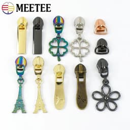 image-10/20Pcs 5# Zipper Slider for Nylon Zips Bag Purse Zippers Head Zip Pulls Repair Kits DIY Garment Sewing Replacement Accessories
