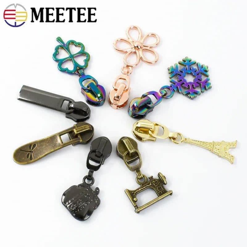 image-10/20Pcs 5# Zipper Slider for Nylon Zips Bag Purse Zippers Head Zip Pulls Repair Kits DIY Garment Sewing Replacement Accessories