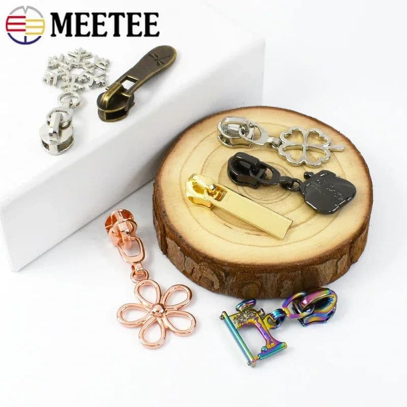 image-10/20Pcs 5# Zipper Slider for Nylon Zips Bag Purse Zippers Head Zip Pulls Repair Kits DIY Garment Sewing Replacement Accessories