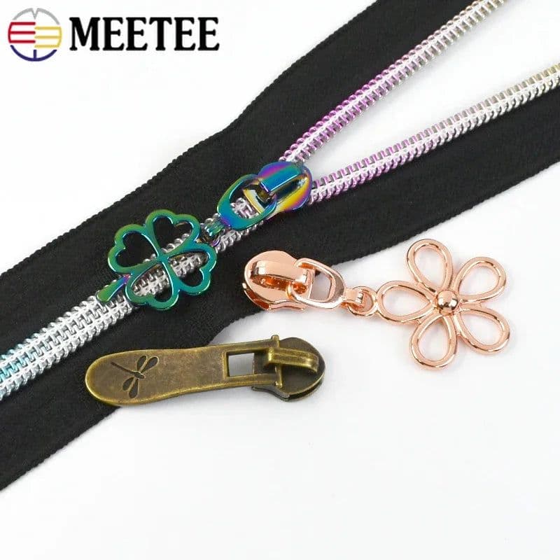 image-10/20Pcs 5# Zipper Slider for Nylon Zips Bag Purse Zippers Head Zip Pulls Repair Kits DIY Garment Sewing Replacement Accessories