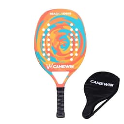 image-Adult Professional Full Carbon Beach Tennis Paddle Racket Soft EVA Face With Bag Unisex Equipment Padel