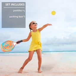 image-Adult Professional Full Carbon Beach Tennis Paddle Racket Soft EVA Face With Bag Unisex Equipment Padel