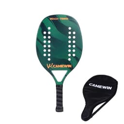 image-Adult Professional Full Carbon Beach Tennis Paddle Racket Soft EVA Face With Bag Unisex Equipment Padel
