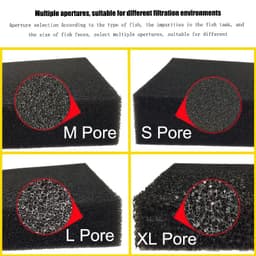 image-Custom 15/25/35/50PPI Aquarium Biochemical Sponge Filter Practical Fish Tank Accessories Pond Culture Foam Cotton Filter Black