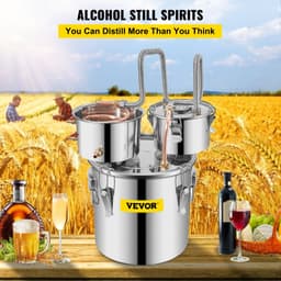 image-VEVOR 12L 20L 30L 50L Alcohol Brewing Distiller DIY Moonshine Apparatus Stainless Steel Still Whisky Beer Brandy Home Appliance