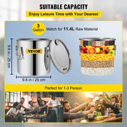 image-VEVOR 12L 20L 30L 50L Alcohol Brewing Distiller DIY Moonshine Apparatus Stainless Steel Still Whisky Beer Brandy Home Appliance