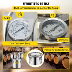 image-VEVOR 12L 20L 30L 50L Alcohol Brewing Distiller DIY Moonshine Apparatus Stainless Steel Still Whisky Beer Brandy Home Appliance