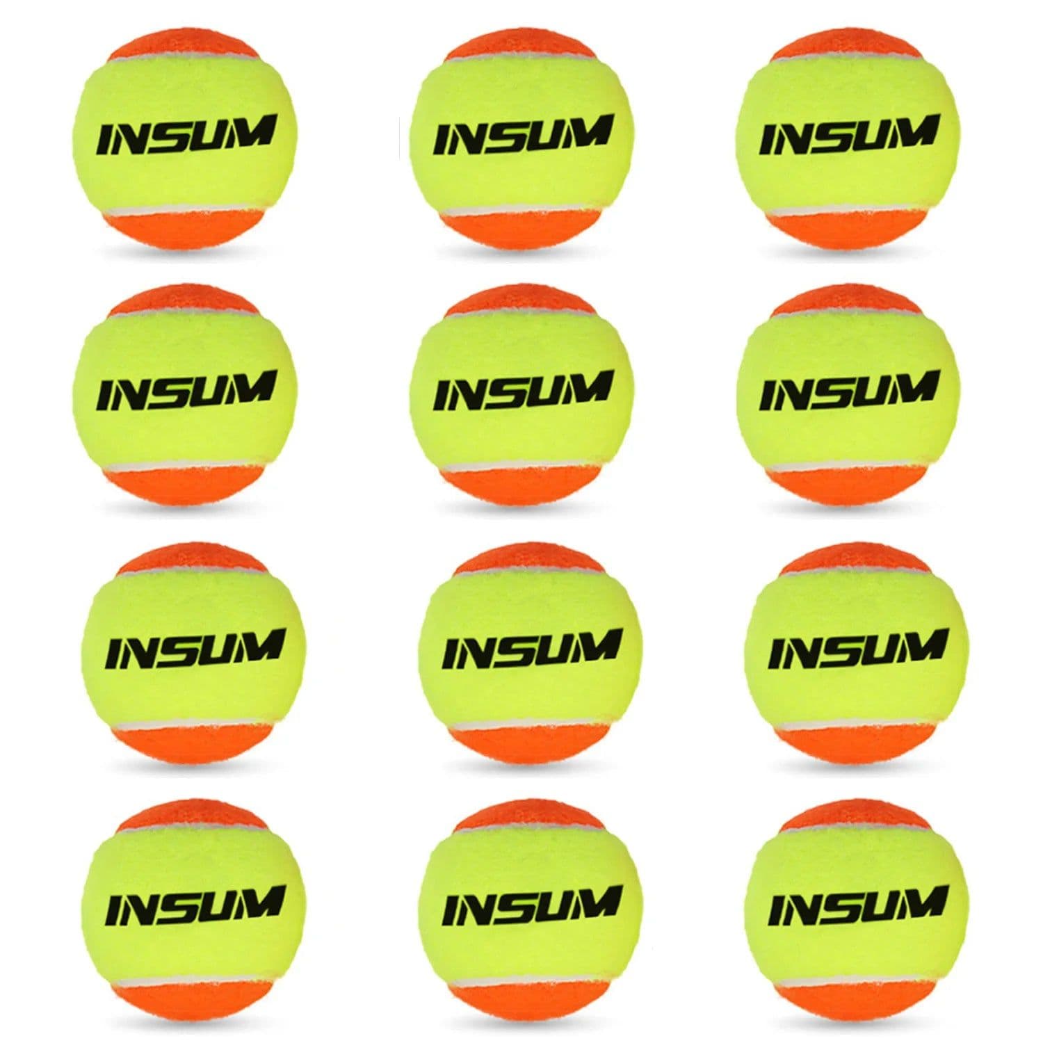 image-INSUM 6/12Pcs Tennis Balls Primary Practice Tennis 50% Standard Pressure Match Training Ball for Beach Training Padel Balls