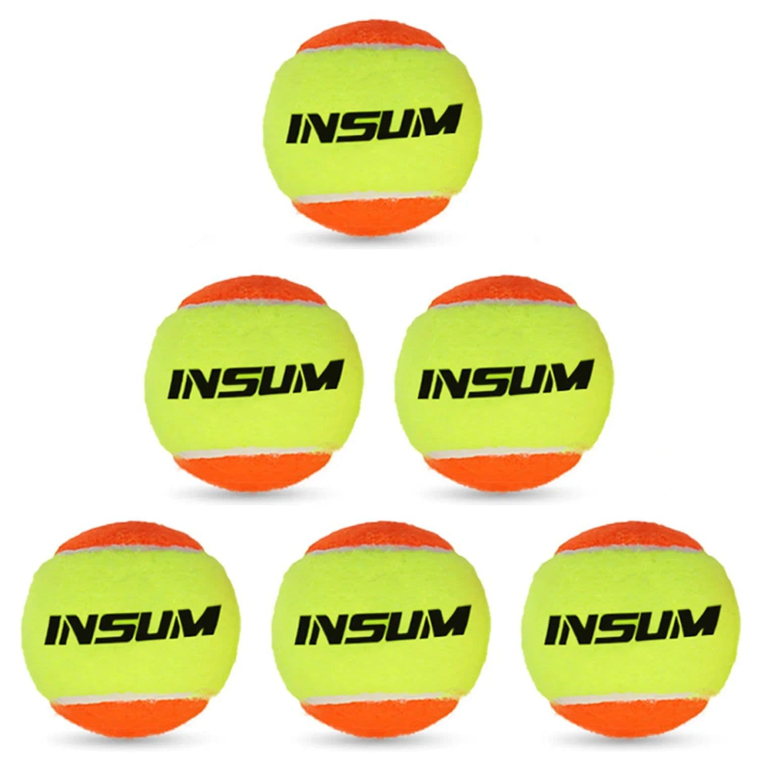 image-INSUM 6/12Pcs Tennis Balls Primary Practice Tennis 50% Standard Pressure Match Training Ball for Beach Training Padel Balls