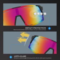 image-Photochromic Sunglasses Sports Protective Goggles Transparent Safety Polarized Eyewear Accessories for Women Men Runing Cycling
