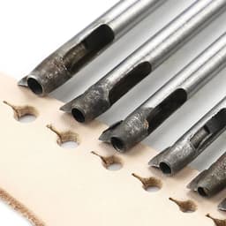 image-7size Belt Punching With Holes And Tails Hollow Hole Punch Cutter Tool 2.5mm-6mm Leather Working Tools DIY Tool Punching Leather