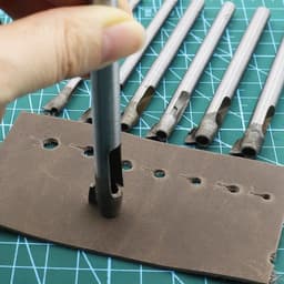 image-7size Belt Punching With Holes And Tails Hollow Hole Punch Cutter Tool 2.5mm-6mm Leather Working Tools DIY Tool Punching Leather
