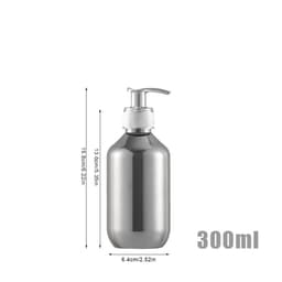 image-Silver Plating Soap Dispenser Bottle Mirror Hand Press Refillable Shampoo Body Lotion Hand Soap Dispenser Bathroom Container