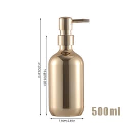 image-Silver Plating Soap Dispenser Bottle Mirror Hand Press Refillable Shampoo Body Lotion Hand Soap Dispenser Bathroom Container